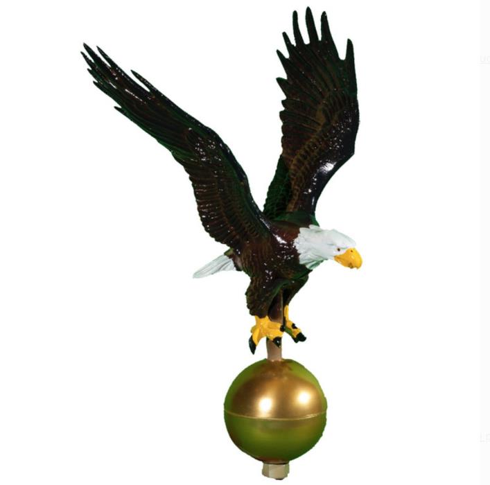 12in. Eagle Flagpole Finial Flag Top American Symbol Ornament Big Topper USA US