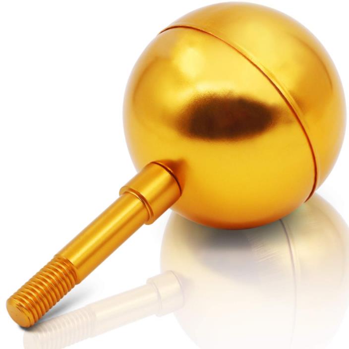 Anley Authentic Flagpole Ball Top Ornament Replacement - Gold Anodized Aluminum