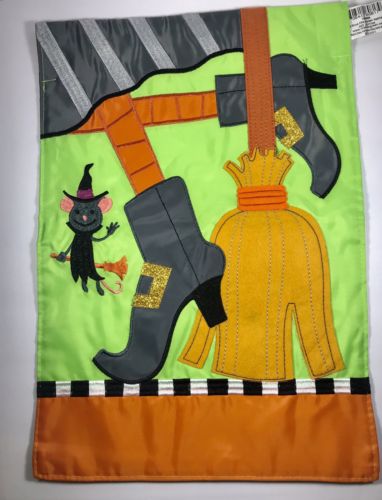 Evergreen Flags If The Shoe Fits Witch Double Sided Halloween Garden Flag