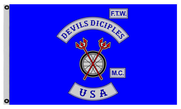 Devils Diciples MC Club Flag USA F.T.W. Banner 3X5Feet US shipper