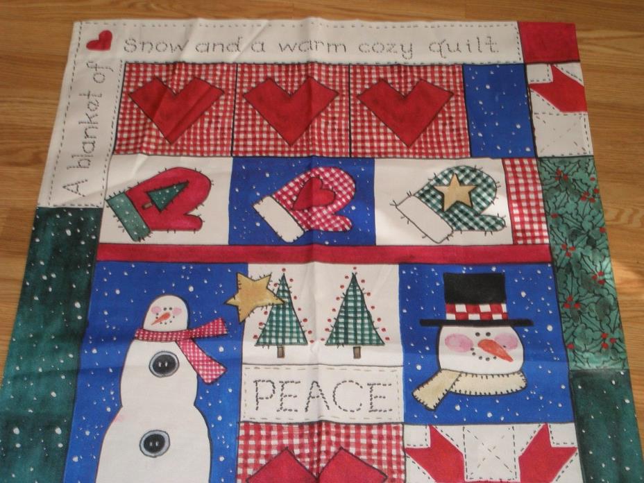 Patchwork Quilt design Garden Flag A Blanket of Snow & a Warm Cozy Quilt 1999