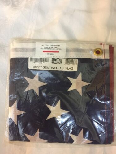 Sentinel U.S. Flag 3'x5' - NEW - Metal Grommets - Made in USA - United States