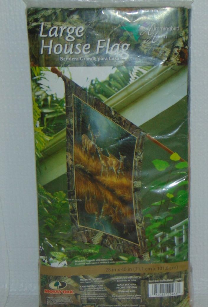 Large House Flag Deer Nature Country Outdoor Life Mossy Oak NEW
