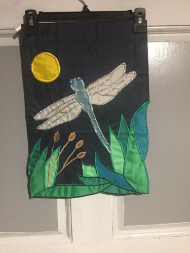 Mini Garden Flag Dragonfly In The Evening  12 x18 Inch FAST FREE SHIPPING