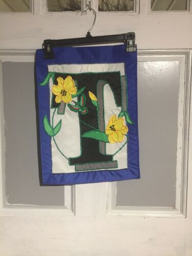 Mini Garden Flag T Initial/ Shadow Hummingbird 12 x18 Inch FREE FAST SHIPPING