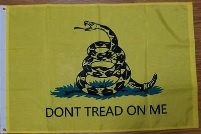 2x3 Gadsden Dont Tread On Me Flag Yellow Banner Grommets FAST USA SHIPPING