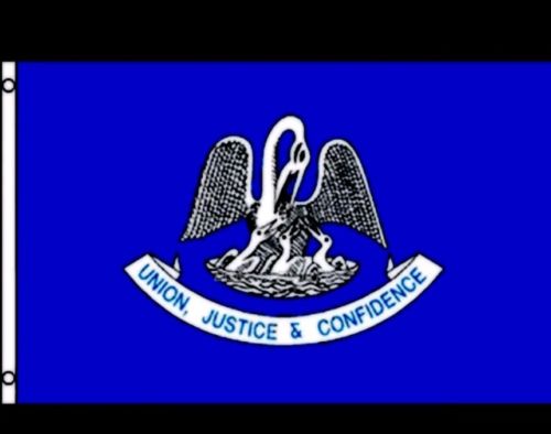 Louisiana State Official Usa Flag 3x5 Union Justice Confi Metal Gormet Exterior