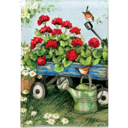 BreezeArt Geraniums by the Dozen Garden Flag