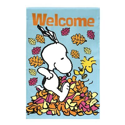 Snoopy Peanuts Fall  Welcome Garden Flag-12