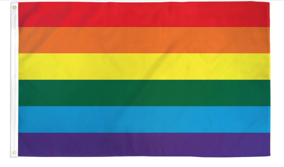 Rainbow Gay Pride 3' x 5' Flag LGBTQ Pride Flag Single Sided Wall Decoration