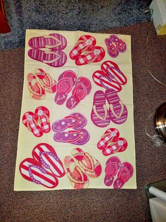 Decorative Yard Flags A Day for FLIP FLOPS 25 x 36 ALL WEATHER FLAG