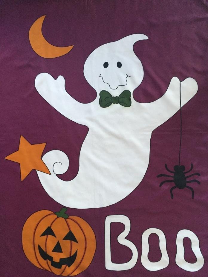 Halloween Ghost and Pumpkin Large Flag NWOT