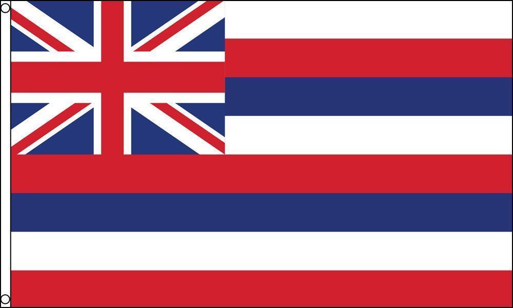 Hawaii State Flag, Quality Nylon, Brass Grommets 3'x5'