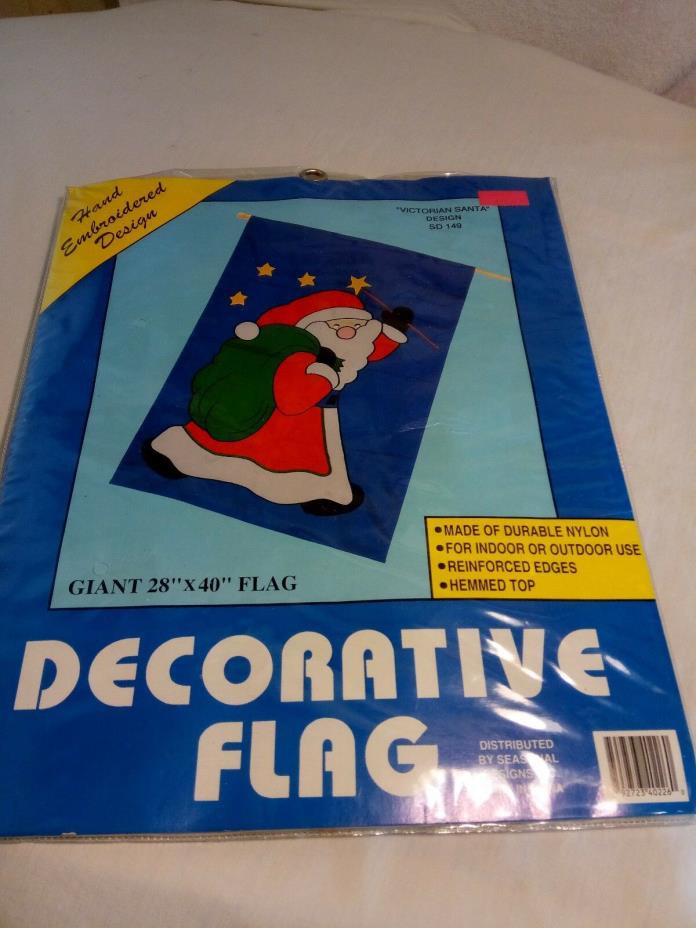 Decorative Flag - Victorian Santa - 28 x 40 - Indoor or Outdoor - New