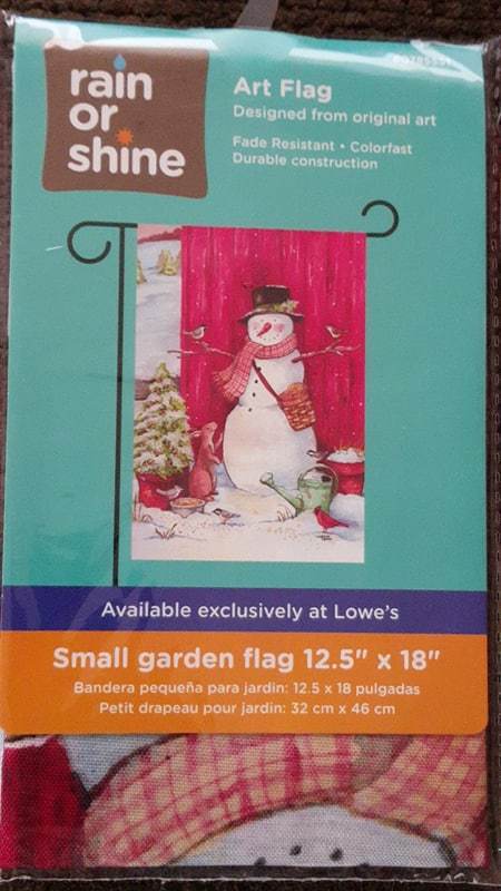 Small Garden Flag   Snowman 12.5