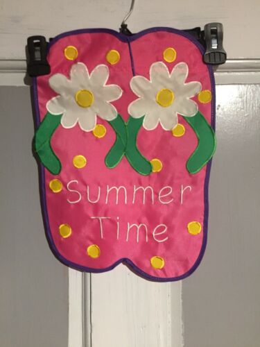 Mini Garden Flag Summertime Flip Flops Sculpted Style -FREE FAST SHIPPING