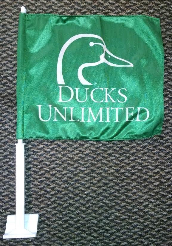 Ducks Unlimited Car Flag 2-SIDED Custom Banner + pole made in usa