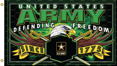 Army Flag POW MIA Military 3 X 5 Feet FLAG Green-Yellow Ship Buy Vietnam New