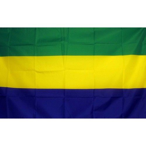GABON Flag Banner Sign Polyester 2 Grommets Rings 3 x 5 COUNTRY