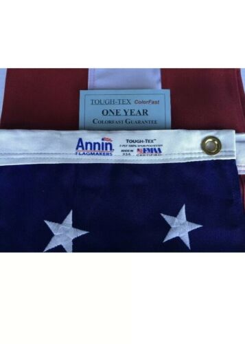 ANNIN Tough-Tex 5' x 8' FT Embroidered American Flag Made in the USA