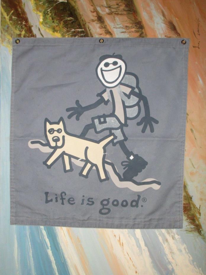 Life is Good store  two-sided HIKING banner/ flag
