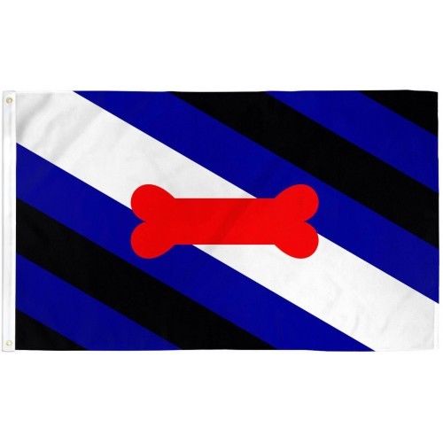 PUPPY PRIDE Flag Banner Sign Polyester 2 Grommets Rings 3 x 5