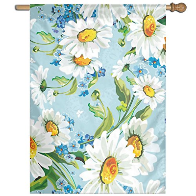 MRFANG Garden Flag Drawing Flowers Daisies Double Sided Decorative Flags For For