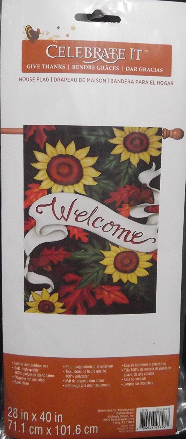 Welcome Sign Fall Garden Flag - 28 X 40 Inches by Celebrate sunflower gift