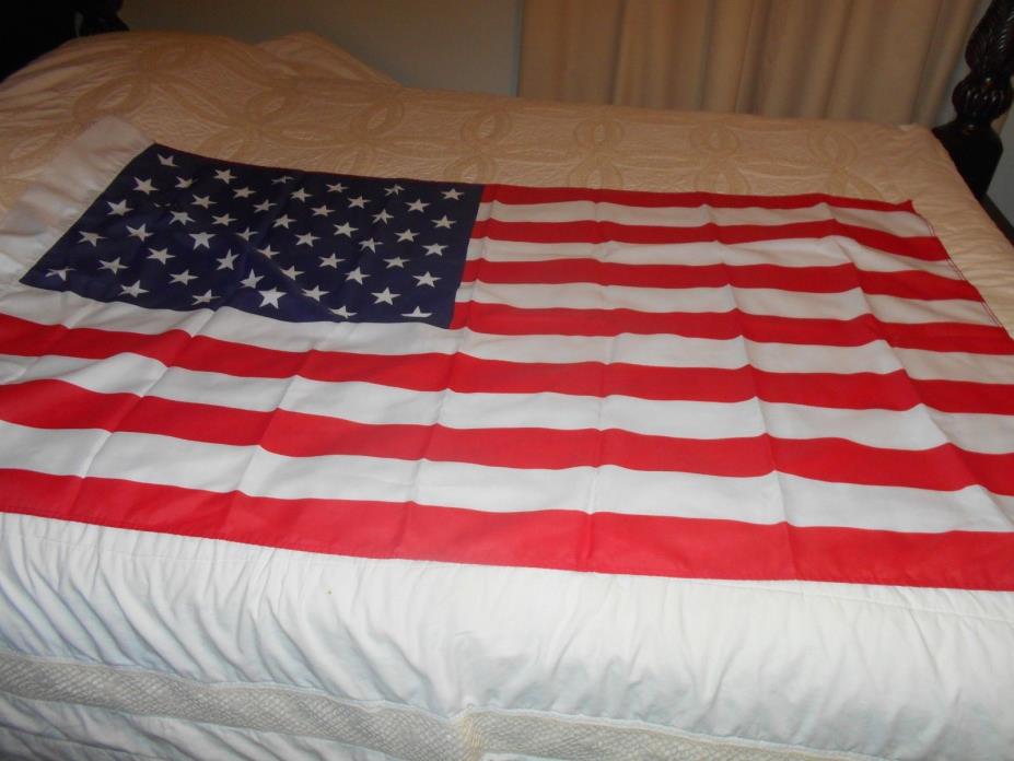 USA American Pole Sleeve Nylon Flag With Ties  3'x5'  Banner