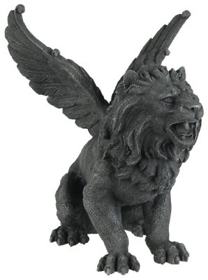Gargoyle Lion Winged Decor Statue Figurine Home Lawn Patio Medieval Backyard