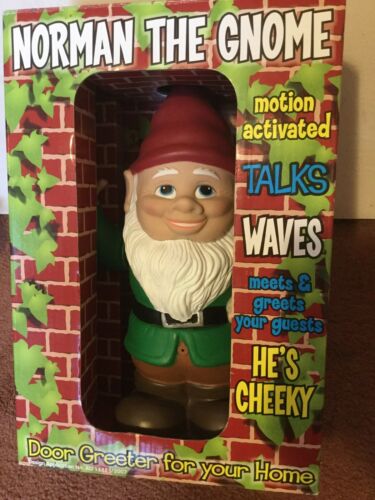 Politically Incorrect Talking Norman The Garden Gnome Motion Activated Waves Arm