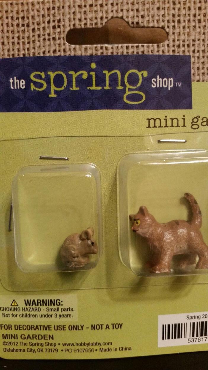 My Fairy Gardens Miniature Dollhouse  Cat And Mouse NEW IN PKG Resin