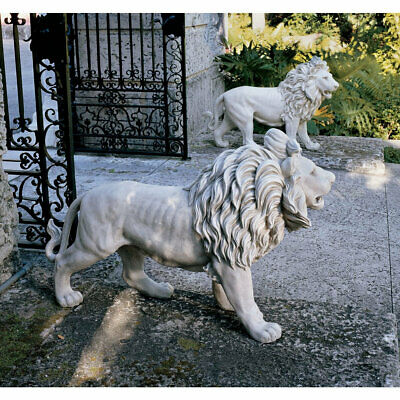 Design Toscano Regal Lion Sentinels of Grisham Manor Statue Set of 2