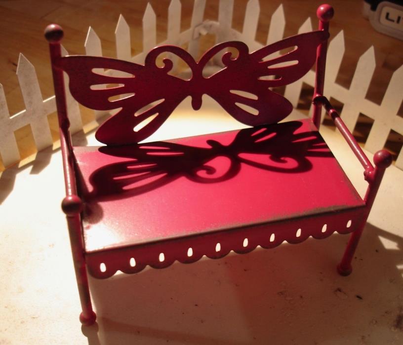 Studio M - Gypsy Garden Mini Pink Butterfly Back Bench -GG125