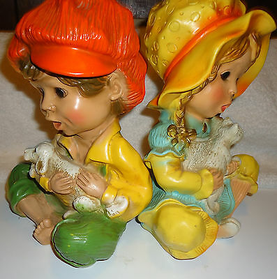 TWO VINTAGE 1974 ALICE & ANDY  STATUES BY UNIVERSAL STATURY...SO CUTE
