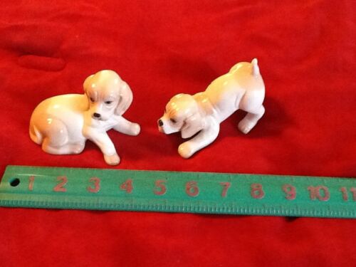 pair of dog statues from dept 20 vintage