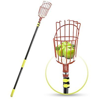 Fruit Hand Tools Picker Or Tree Picking Pole With Basket13ft Long Aluminum For