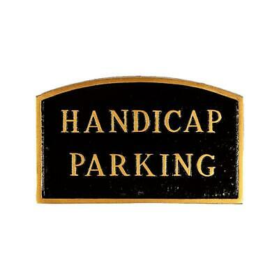 Handicap Parking Arch Statement Plaque, Standard, Black and Gold