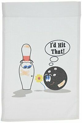 3dRose I'd Hit That Bowling Ball Thinks to Pin Bowling Humor Sports Design Flag