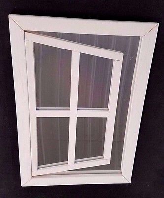 Open Windon Illusion Garden Mirror White Dover