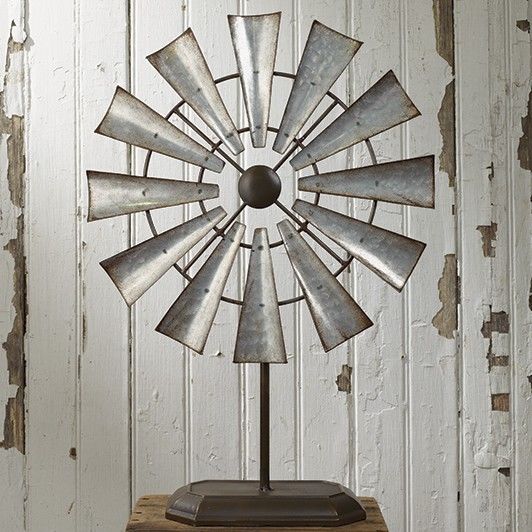 Ol' Metal Windmill Pedestal - 14 x 20.5