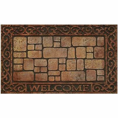 Achim Importing Company Paver Scroll 18 x 30-Inch Raised Rubber Mat - RRM1830PV6