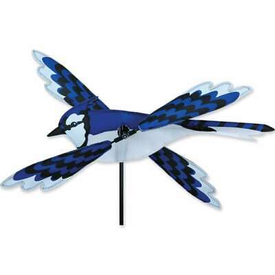 Blue Jay Bird Whirligig Wind Spinner Small 17.75