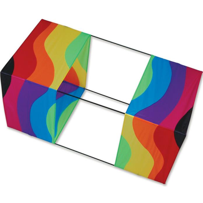 Wavy Rainbow 40'' Traditional Box Kite,Size (W X L): 20 x 40 in. / 50 x 102 cm.