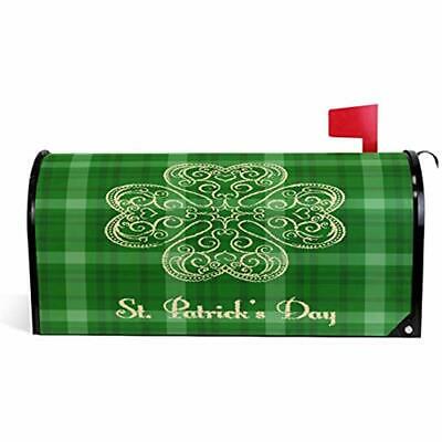 Saint Patrick&39s Mailbox Covers Day Shamrock Magnetic MailWraps, Green Clover