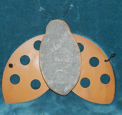 ADORABLE HANGING LADYBUG! BARNWOOD BODY AND RUSTY METAL WINGS!