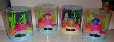 4 Dancing Solar Powered Swimming Fish-Turtle-Shark for Window New in Box