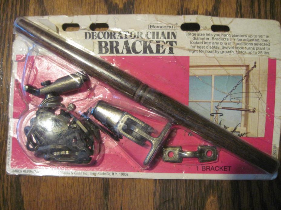 Vintage Homecraft decorator plant /pot chain bracket Made in the USA !!!