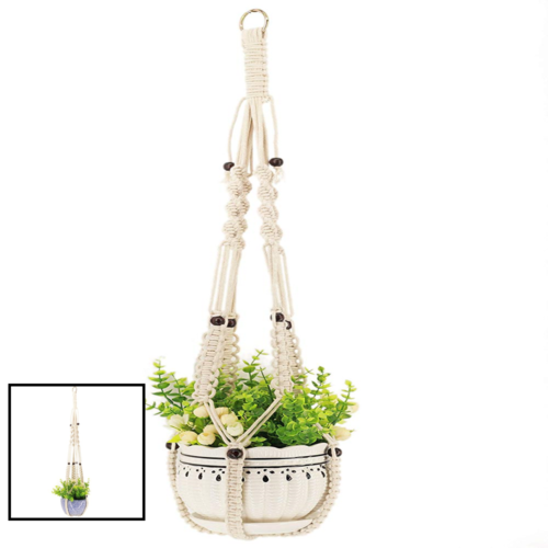 Decorative Plant Hanger Hanging Macrame Indoor Outdoor Planter Basket Cotton Rop