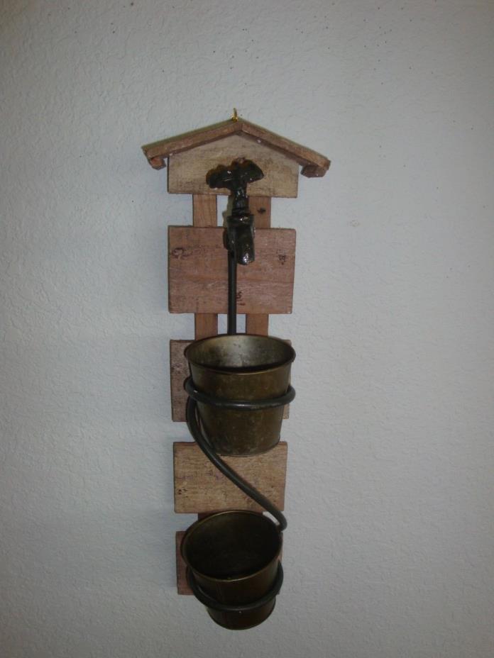 Cute Garden Water Faucet Wall Hanging Plant Holder-Flowers-Indoor/outdoor
